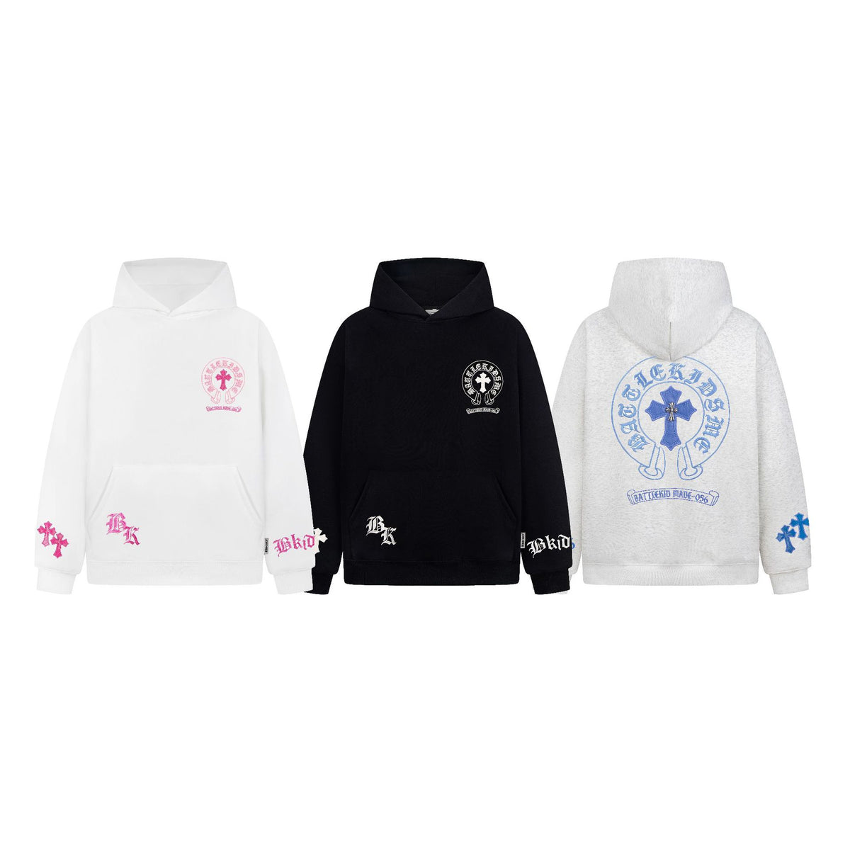 Embroidery Letter Graphic Hooded Sweatshirt Loose Heavyweight Unisex