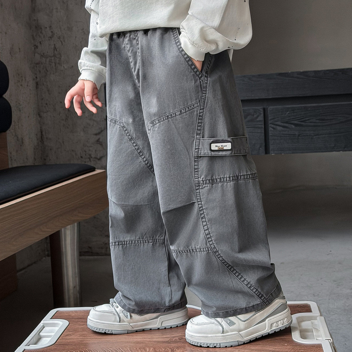Boys' Khaki Cargo Pants