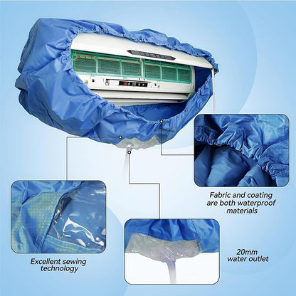 2.4/3.2m AC Cleaning Water Cover Full Set – Waterproof Home Air Conditioner Cleaning Kit with Pipe, Wall & Ceiling Dust Cover