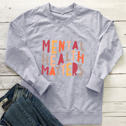 Letter printed long sleeved hoodie