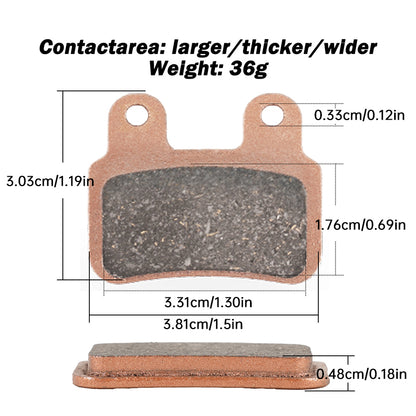 Pair A06F-1 Bicycle Brake Pads for XD-KLBS-DOT4 E-Bike Hydraulic Brakes, Durable Replacement Disc Brake Pads