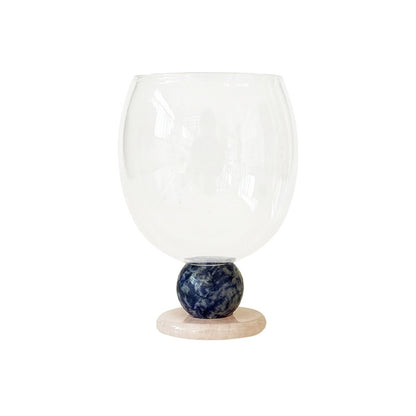 Handmade Jade Ball Goblet – Borosilicate Heat-Resistant Glass Cup for Wine, Champagne, Coffee & Latte