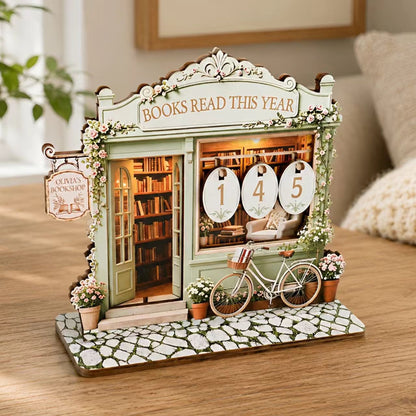 Wooden Vintage Reading Tracker Set Bookmark Bookstore Style Bookplate