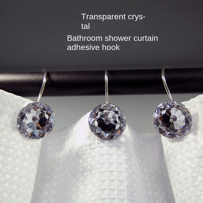 Creative S-Shape Acrylic and Metal Bathroom Shower Curtain Hooks - Multi-Color