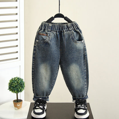 Casual Soft Denim Pants for Boys Spring Autumn Style