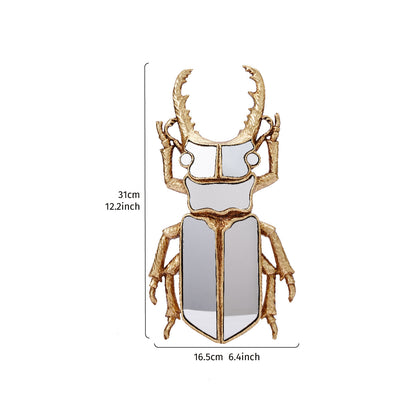 Golden mirror beetle wall decoration