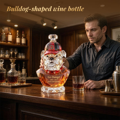 Creative Sculpture Glass Liquor Bottle – Multifunctional Whiskey / Bourbon Decanter for Home Bar, Party, Display & Collection