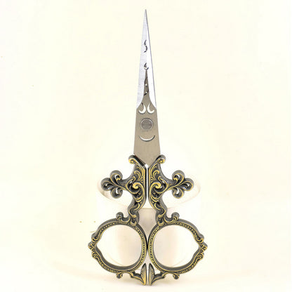European Victorian Carved Scissors – Retro Embroidery Thread Snips, Cross Stitch Scissors, Tea Ceremony Tailoring Shears