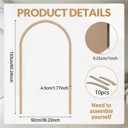 Unfinished Wood Arch Wall Decor – Rustic Scalloped Wooden Frame Trim for Nursery, Kids Room & DIY Crafts