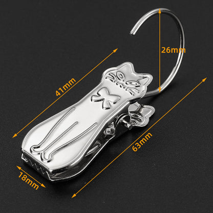 Cat Shaped Curtain Clips with Large Hooks  Window Tie Back Holders