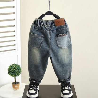 Casual Soft Denim Pants for Boys Spring Autumn Style