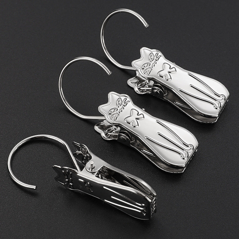 Cat Shaped Curtain Clips with Large Hooks  Window Tie Back Holders