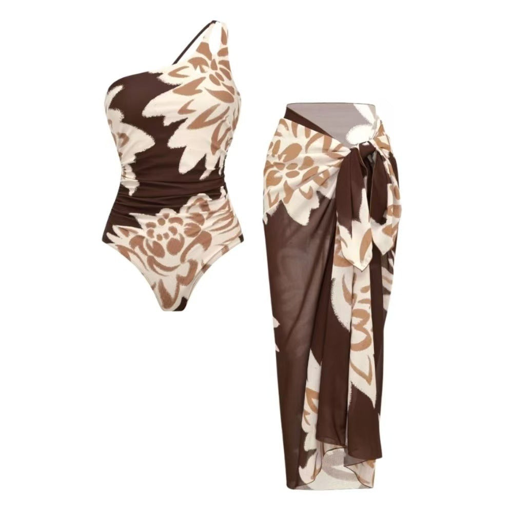 Fashion Printed Sexy Design Swimwear Women's One-Piece Two-Piece Set Swimwear