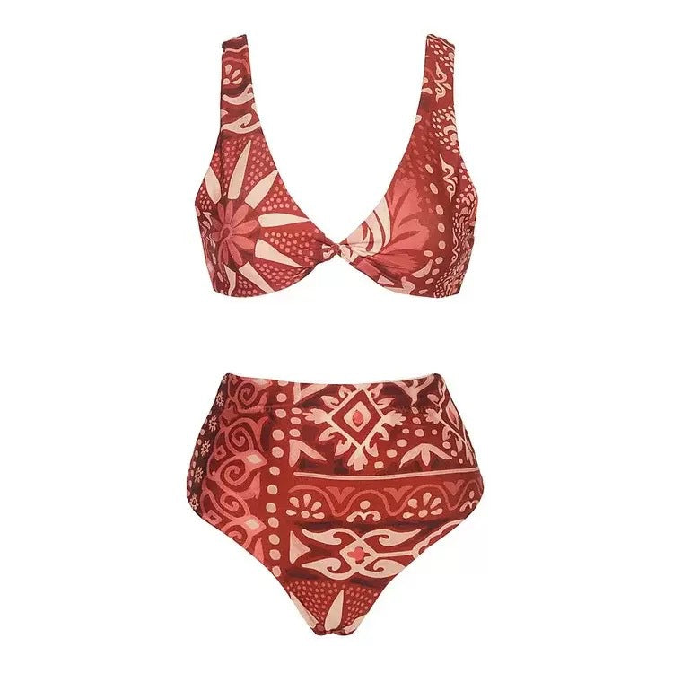 Fashion Sexy Bikini Set for Women, Printed Two-Piece Swimwear Style Swimsuit Set
