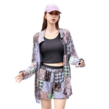 Swimsuit Women Separated Conservative New Long Sleeve Sun Protection Slimming Belly Coverage Three-Piece Set Body Concealing Sport Swimwear