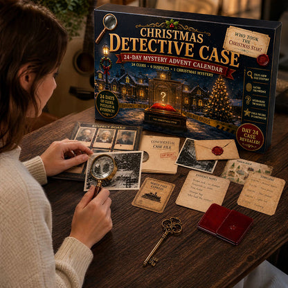 24-Day Mystery Adventure Advent Calendar – Christmas Puzzle Escape Room Game with 6 Themes, Daily Surprise Discovery