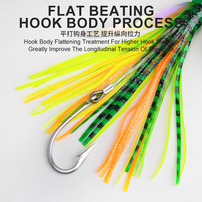 Squid Shape Trolling Lure – 225mm 77g Large Soft Fishing Bait, Deep Sea Boat Trolling Jig for Tuna & Pelagic Species