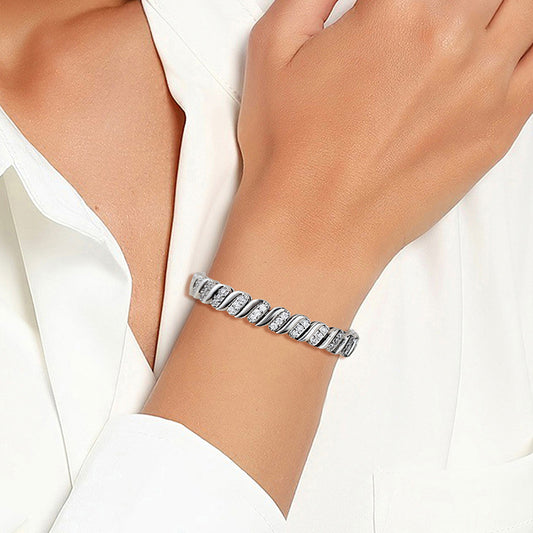 Spring Hook Cuban Chain Bracelet Copper Gold Plated Zircon Stone Hip Hop Fashion Design Jewelry