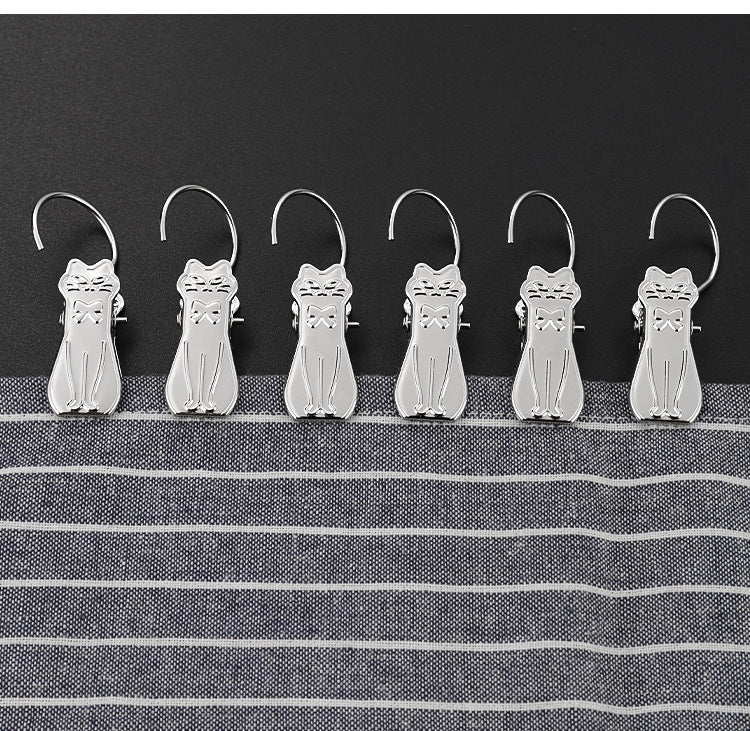 Cat Shaped Curtain Clips with Large Hooks  Window Tie Back Holders