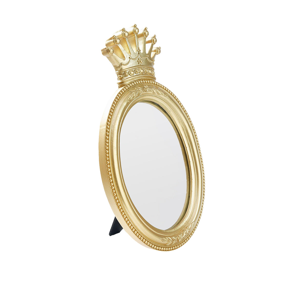 Golden Crown Oval Makeup Mirror
