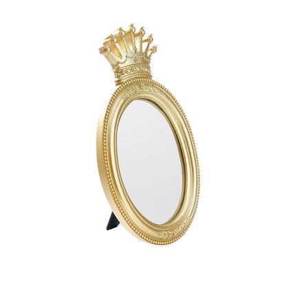 Golden Crown Oval Makeup Mirror
