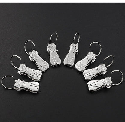 Cat Shaped Curtain Clips with Large Hooks  Window Tie Back Holders