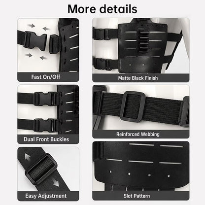 Tactical Shoulder Harness for Airsoft & Cosplay, Leon Kennedy Style Utility Chest Rig for Resident Evil Fans