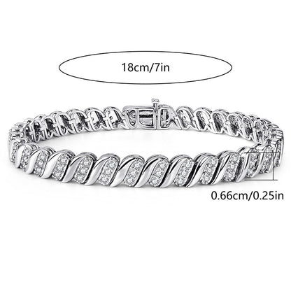 Spring Hook Cuban Chain Bracelet Copper Gold Plated Zircon Stone Hip Hop Fashion Design Jewelry