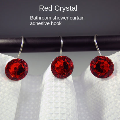 Creative S-Shape Acrylic and Metal Bathroom Shower Curtain Hooks - Multi-Color