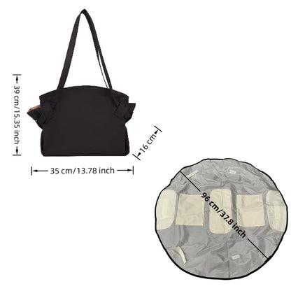 Foldable Travel Duffel Bag + Picnic Blanket - Large Capacity Waterproof Tote for Weekend, Gym & Beach Trips
