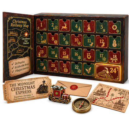 24-Day Mystery Adventure Advent Calendar – Christmas Puzzle Escape Room Game with 6 Themes, Daily Surprise Discovery